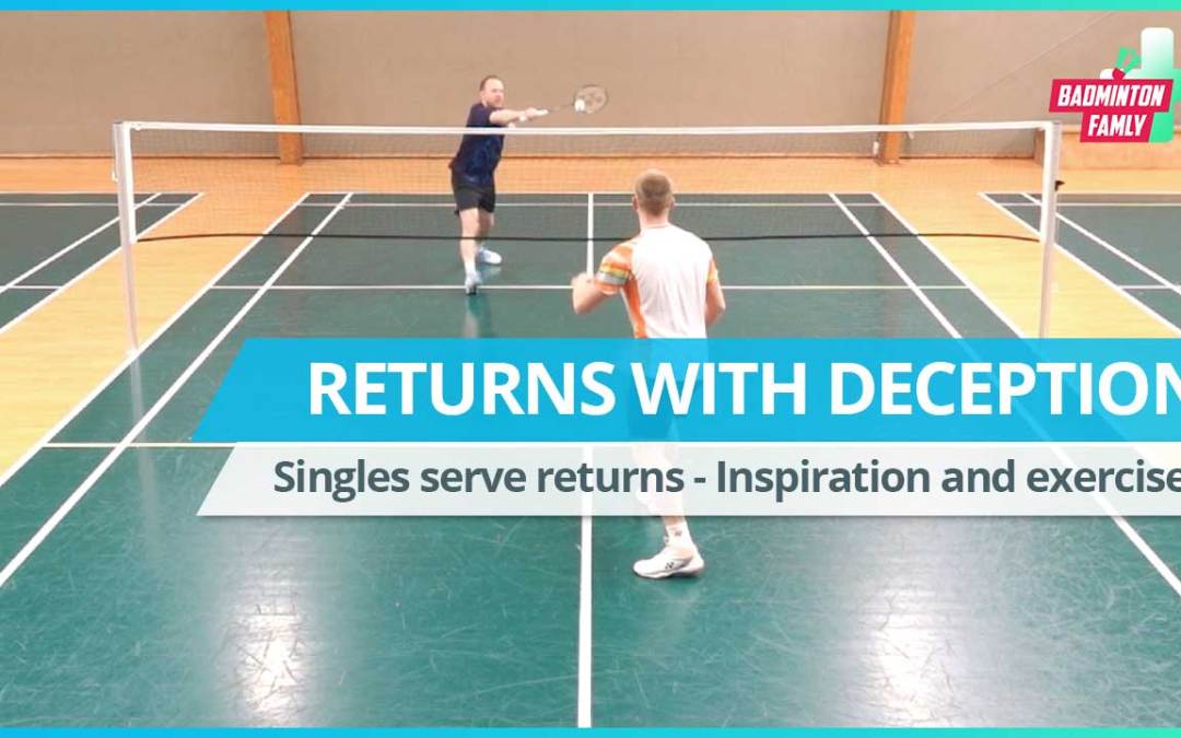 Singles serve returns with deception